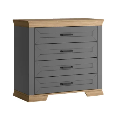 Н.м. "MARSELLE" комод KOM4S, к.Дымчатый алмаз+Дуб урбан янтарный/ф.Дымчатый алмаз_2