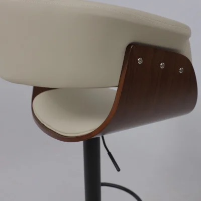 Стул барный ROSSI, экокожа, кремовый C-18/черный_15