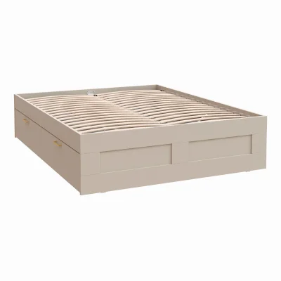 Кровать двойная с ящиками НАВИ 160х200 (без изголовья), кашемир (2.15.04.110.19 RU) фотография