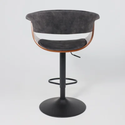 Стул барный ROSSI, велюр, темно-серый Fabb 16/черный_5