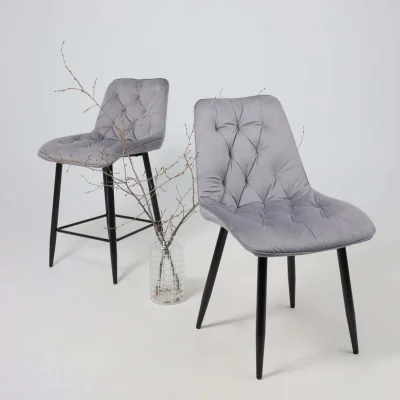 Стул ASTRA, 2, светло-серый велюр HLR-20/черный_6
