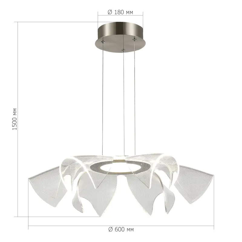 Светильник подвесной ST-Luce Никель/Прозрачный LED 1*20W 4000K FAIRY_preview_6