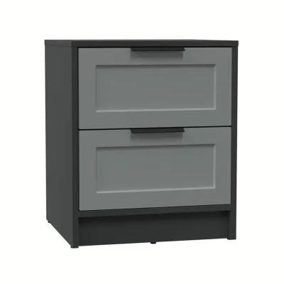 Тумба прикроватная КОНЦЕПТ Тренд КТ-ТК1-57, к.Антрацит/ф.Серый  (В572хШ477хГ451мм) фотография
