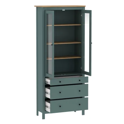 Гостиная Сага, ясень + темно-бирюзовый. Комплект №1_17