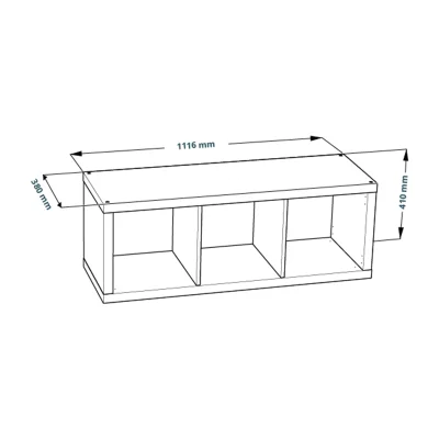 Стеллаж ФОРА 3  112х41х38см, дуб беленый_8