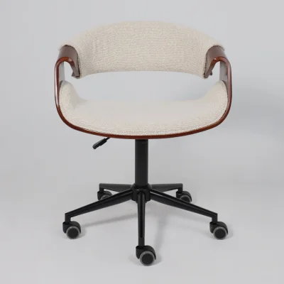 Кресло барное ANGARA, букле, кремовый Lisa 102/черный_4