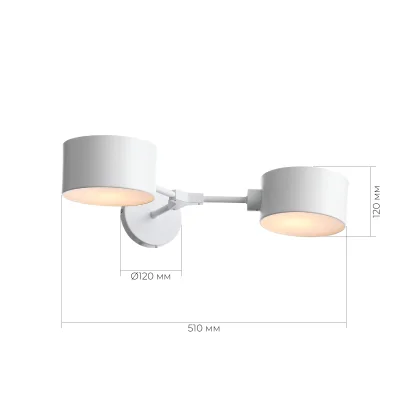 Светильник настенный Белый/Белый E14 2*60W GIMENTO_10