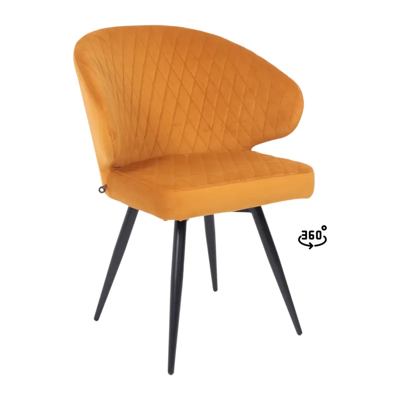 Стул ROB-R1 360, d16 OCHRE LUX\черный фотография