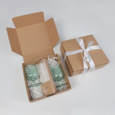 Подарочный бокс №1 (Бокал для коктейлей (2 шт.) + Набор свечей + Подарочная упаковка)_5