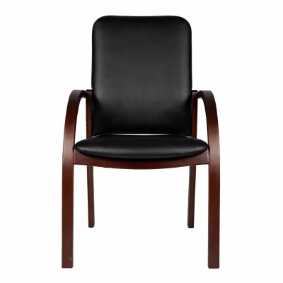 Стул Джуно new LUX (орех темный) кож/зам (черный)_2