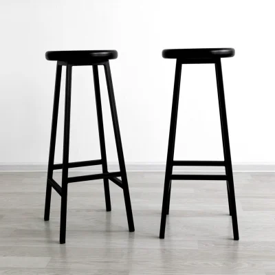 Стул полубарный BUTTON-65 черный/черный_5