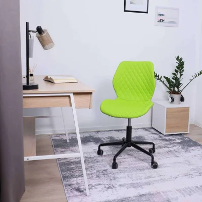 Кресло поворотное DELFIN, ECO/ткань, салатовый_3