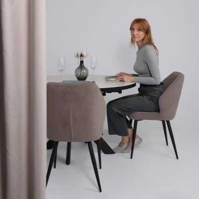 Стул MICHAEL, b05 LATTE LUX\черный_2