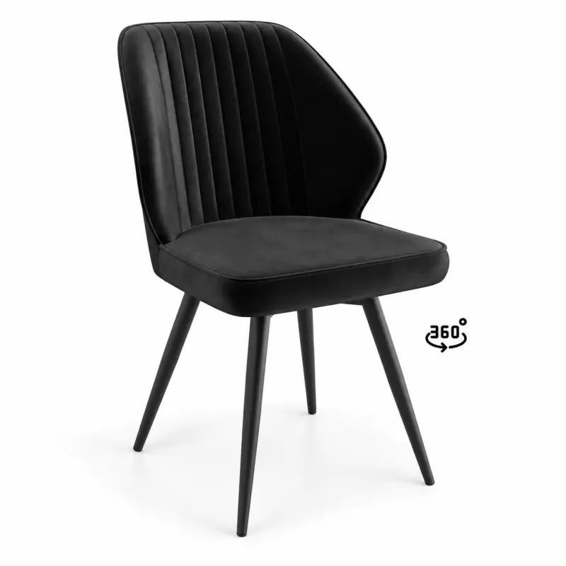 Стул MICHAEL-R1 360, d24 BLACK LUX\черный фотография