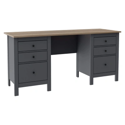 Стол письменный САГА, 161х56см, серый/ясень (2.08.06.200.15 RU)_1