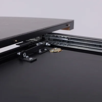 Стол ASKAR ROUND SLIDE-116, раздвижной круглый 116(156), BAYONA GREY PREMIUM CER/Черный_12