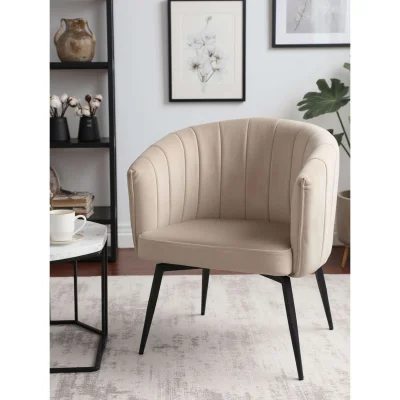 Кресло MELON, поворотное, бежевый велюр/черный_7