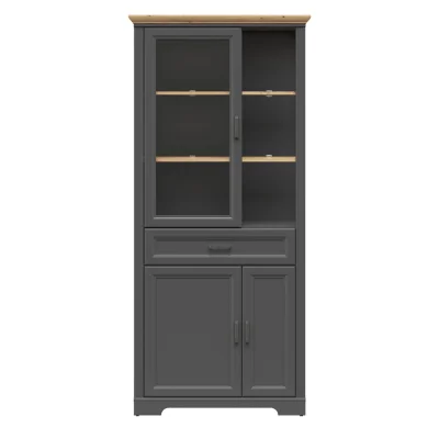 Гостиная "JASMIN", графит+дуб артизан. Комплект №1_7