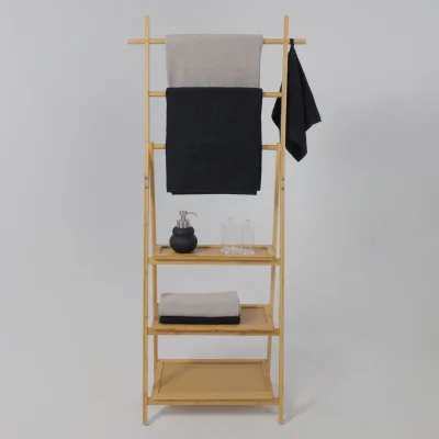 Набор полотенец махровых TANUKI, 2 шт (50*90см+70*140см), черный, 19-0303_13