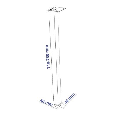 Стол письменный Ингар 2/5Т, 140x75x55, дуб беленый/серо-бирюзовый/черный_12