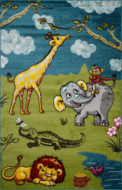 Ковер ART KIDS LM15 - GREEN - Прямоугольник 1 на 1.5 фотография