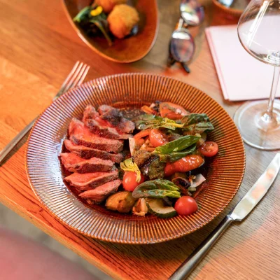 Блюдо AURORA, фарфор, каштановый, d25.5*3см_5