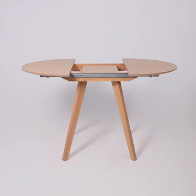 Стол ТАМУС, круглый раздвижной 870 (1160), Светлый бук без тонировки/Светлый бук_15