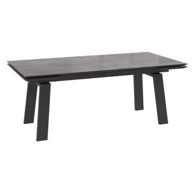 Стол PANAMA SLIDE-200, раздвижной 200(280)*110, ДЫМЧАТАЯ КЕРАМИКА/Черный фотография