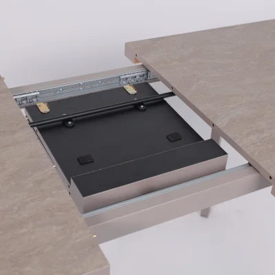 Стол BORG-120, раздвижной 120(160)х80, Бежевый камень-HPL/Капучино_12