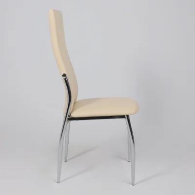 Стул DENVER, экокожа, бежевый TP12/хром_6