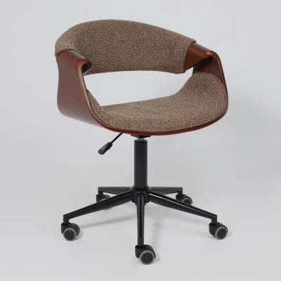 Кресло барное ANGARA, букле, коричневый Lisa 421/черный_3