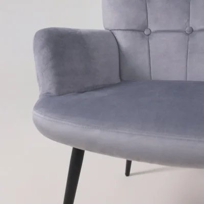 Кресло ODA, серый велюр HCJ-40/черный_15