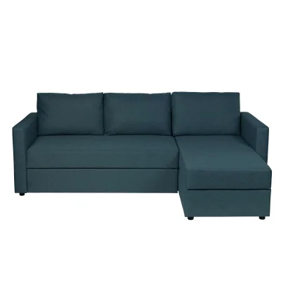 Диван трехместный с угловой секцией Тилаус КП Malmo 81, темно-бирюзовый (черные опоры)_4