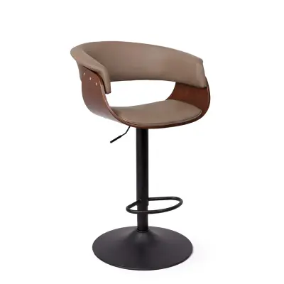 Стул барный ROSSI, экокожа, шоколадный C-5/черный фотография