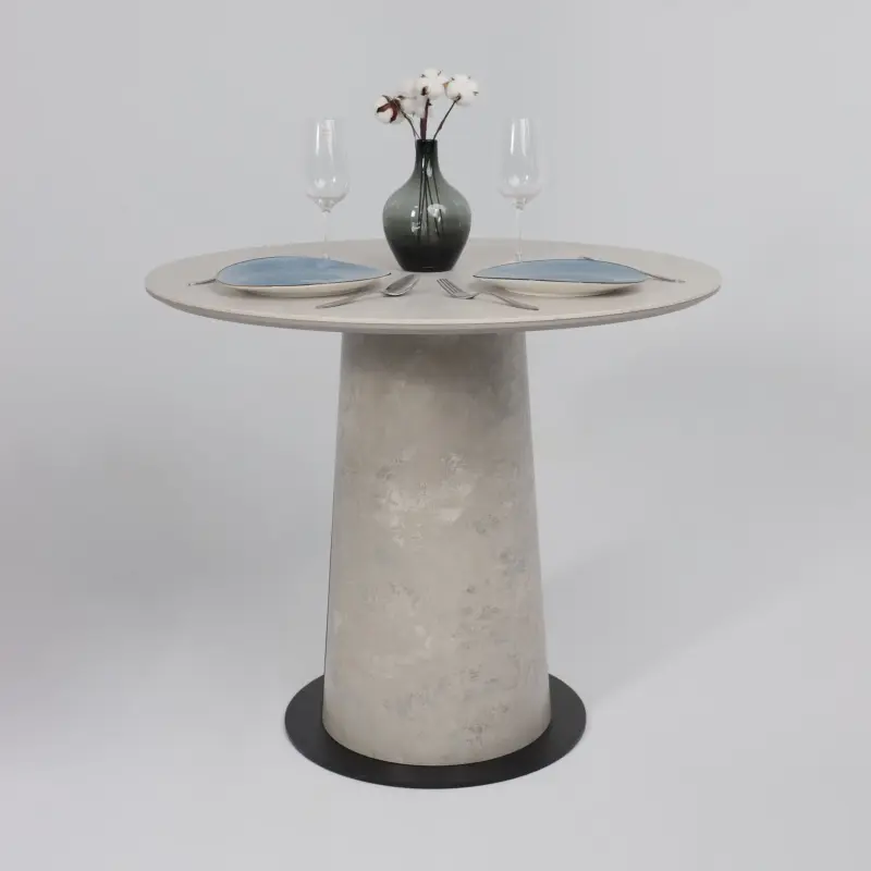 Стол AV 2317, МДФ+керамика, нераздвижной 900 серый, матовый CARMEN LIGHT GREY/черный+HPL Бетао_preview_7
