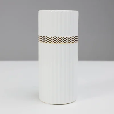 Ваза керамическая POLO, белый, 9,5*21,5см_3