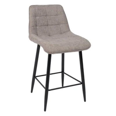 Стул BARON, барный, бежевый микровелюр CD2302-4/черный фотография