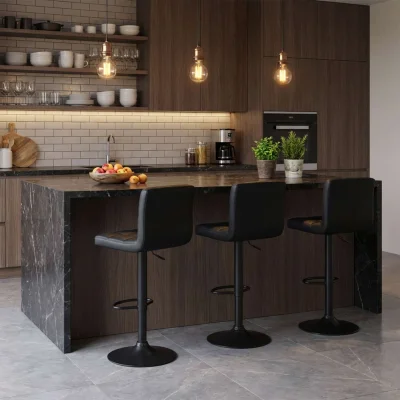 Стул барный LOGOS, экокожа, черный/черный_3