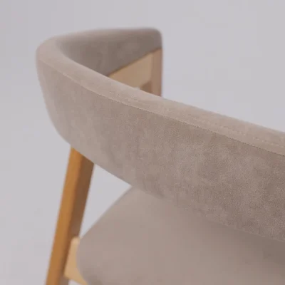 Кресло ЛОНДОН, песочный микровелюр D Simple 05/светлый бук_18