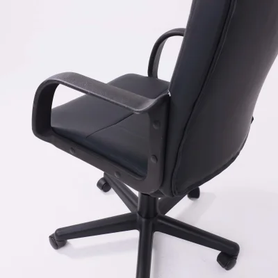 Кресло рабочее, поворотное LEONIDAS, пластик,кож.зам (чёрный)_12