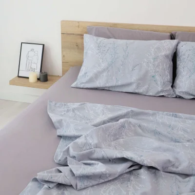 Простыня 220*240 см Стальной (поплин)_4