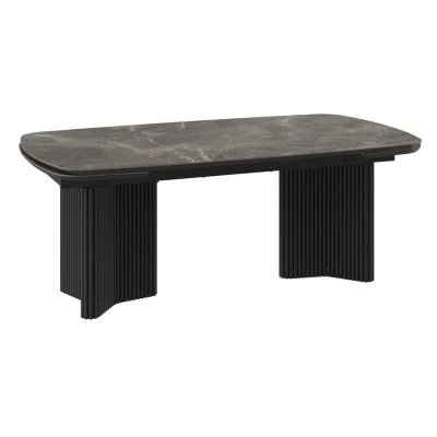 Стол RICHARD SLIDE-200, раздвижной 200(280)*110, BAYONA GREY PREMIUM CER/Черный фотография