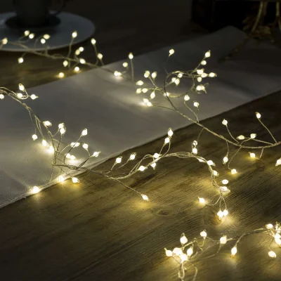 Светодиодная гирлянда AKS тип 6 ( Капли 60LED, 1.1м, 3АА ) фотография