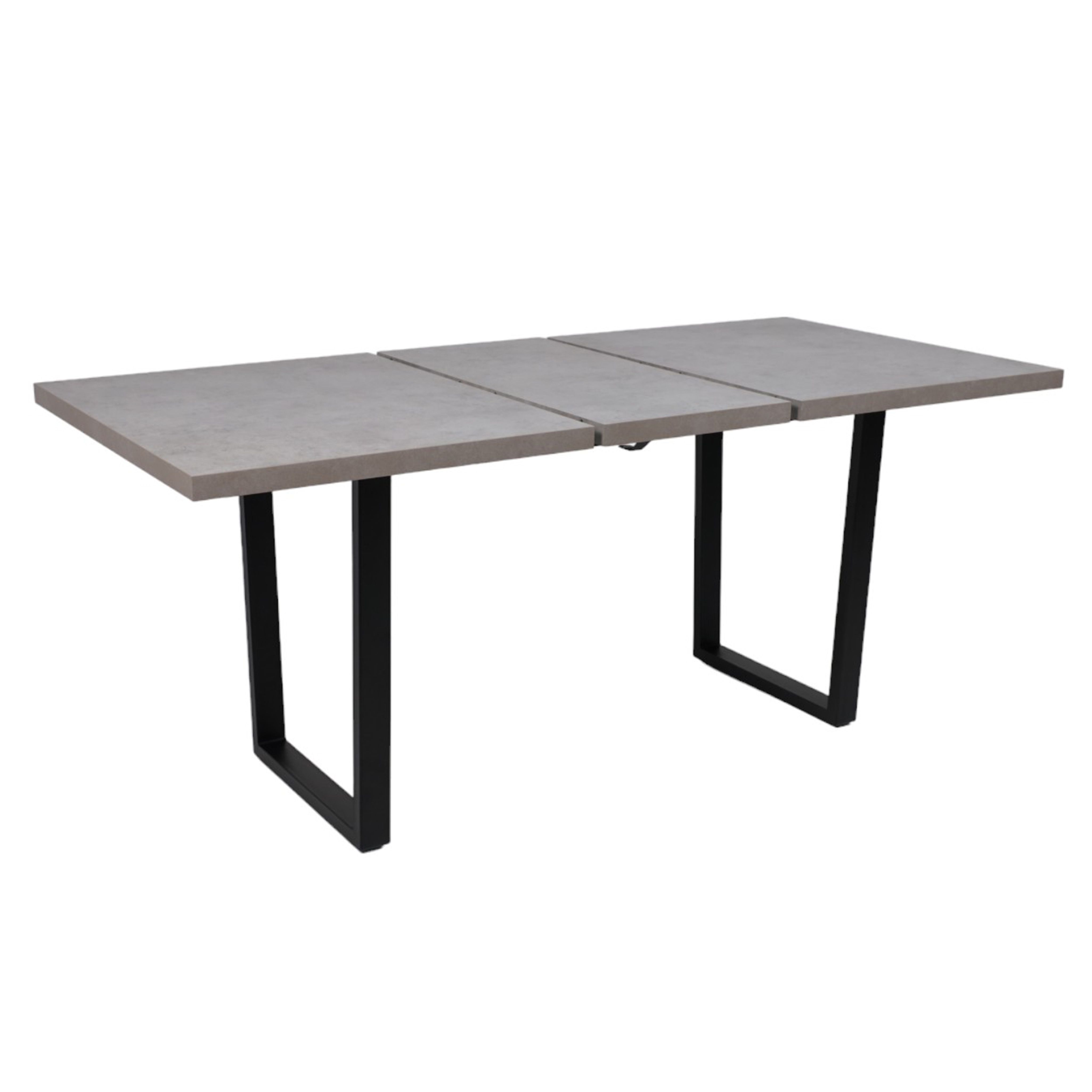Стол FIT 140 раздвижной, 1400(1800)*850, Бетон светлый/Черный_preview_15