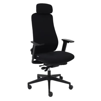 Кресло поворотное VORTEX, черная ткань/черный полиамид, коллекция AKSPRIME фотография