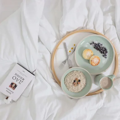 Блюдо STONE CLAY, керамика, светло-зеленый, d26*3см_3