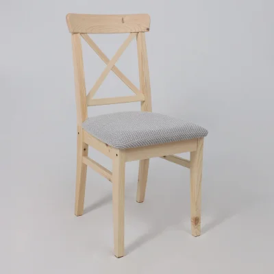 Стул Ингольф, тон 15, прозрачный лак/серая ткань Аризона дождь 149/2_7