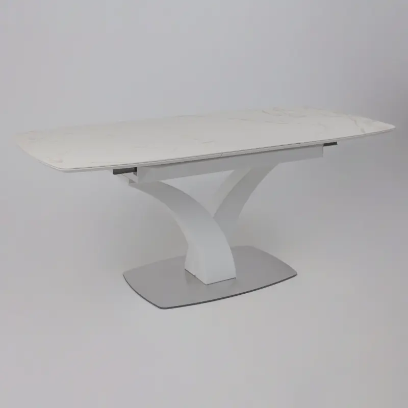 Стол НОТР ДАМ MODERNE, керамика 2 кат. 1400(1800)*850, Камень белый Calacata vagli/Белый Муар_preview_18