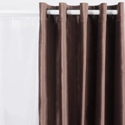 Штора "Бархат" 2х2,7м  на люверсах, цвет шоколад (арт.5018-33) фотография