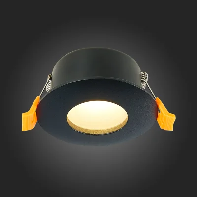 Св-к встр. Черный GU10 1*50W  IP44 D84xH50 220V Без ламп Встраиваемые светильники_2